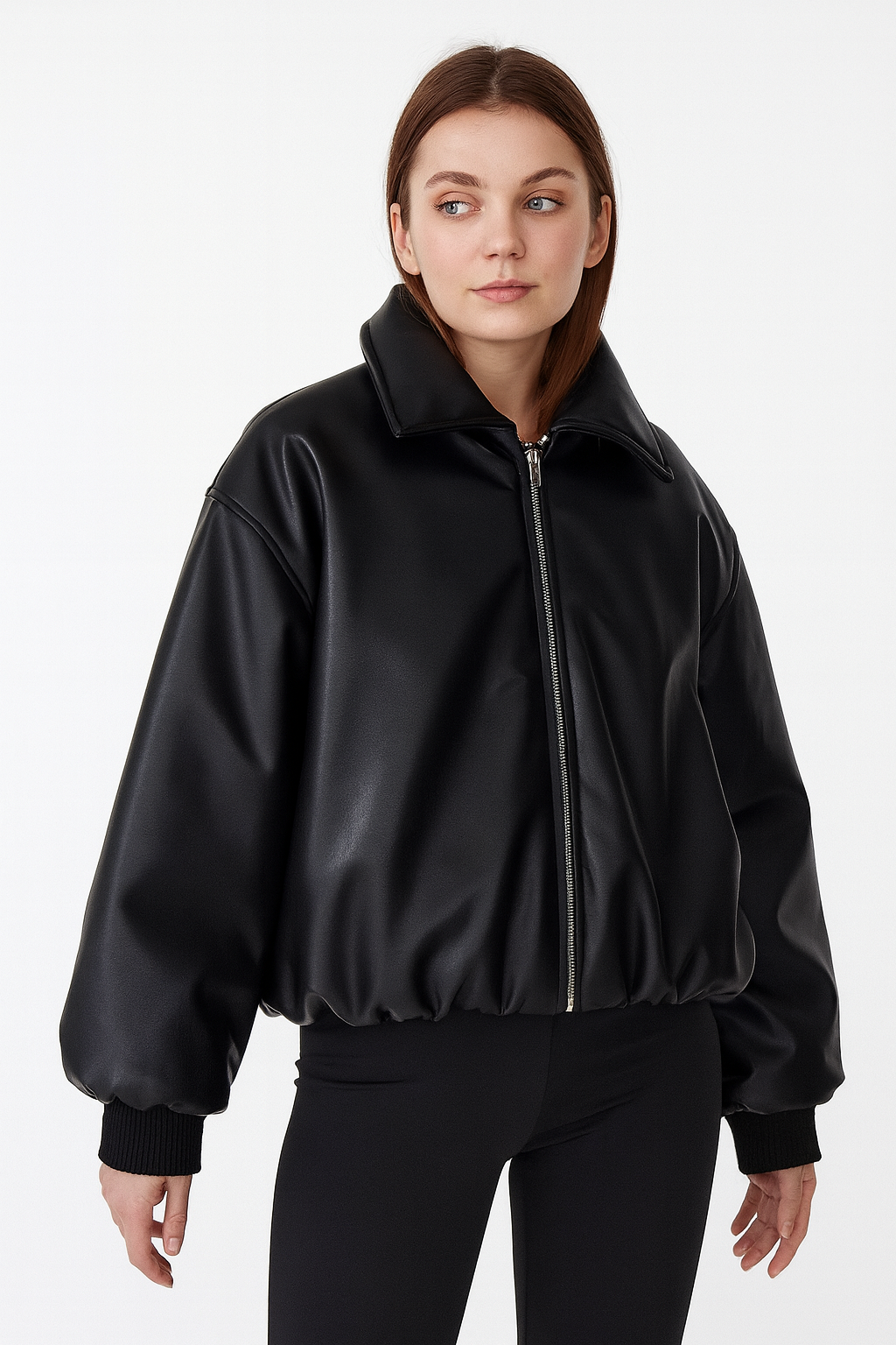 Celmara Bomberjack | Oversized vegan kožená bunda dámský streetstyle