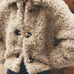 Elavine Teddy bunda | Béžová falešná kožešina zimní kabát s kapucí