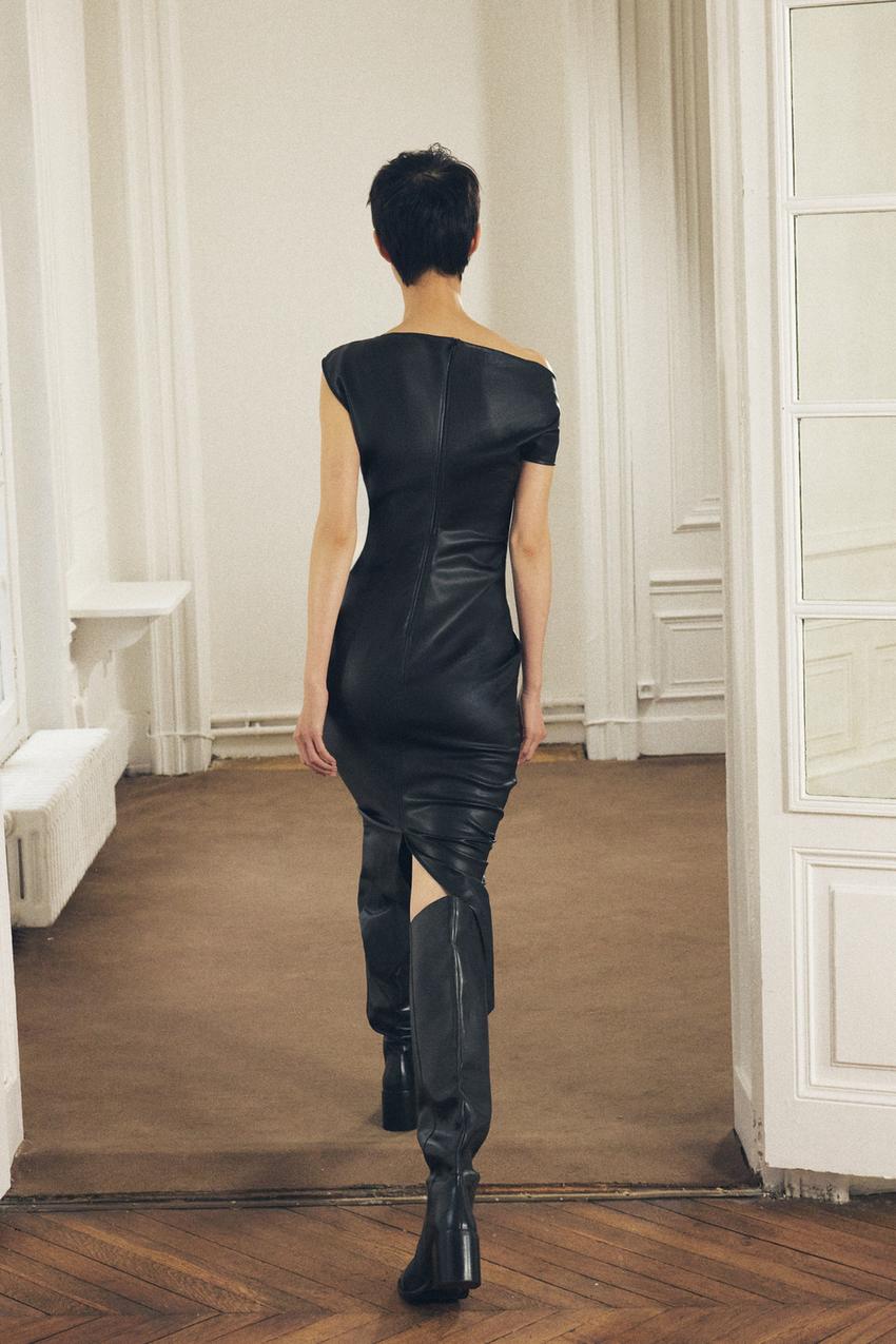 NoirDrape Faux | Středně dlouhá sukně
