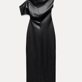 NoirDrape Faux | Středně dlouhá sukně