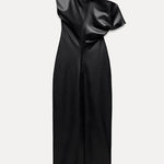 NoirDrape Faux | Středně dlouhá sukně