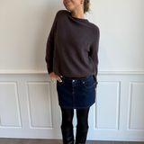 ESTHER Denim mini sukně - tmavě modrá