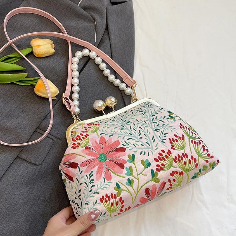 Perlová kabelka Blossom | Vintage kabelka přes rameno