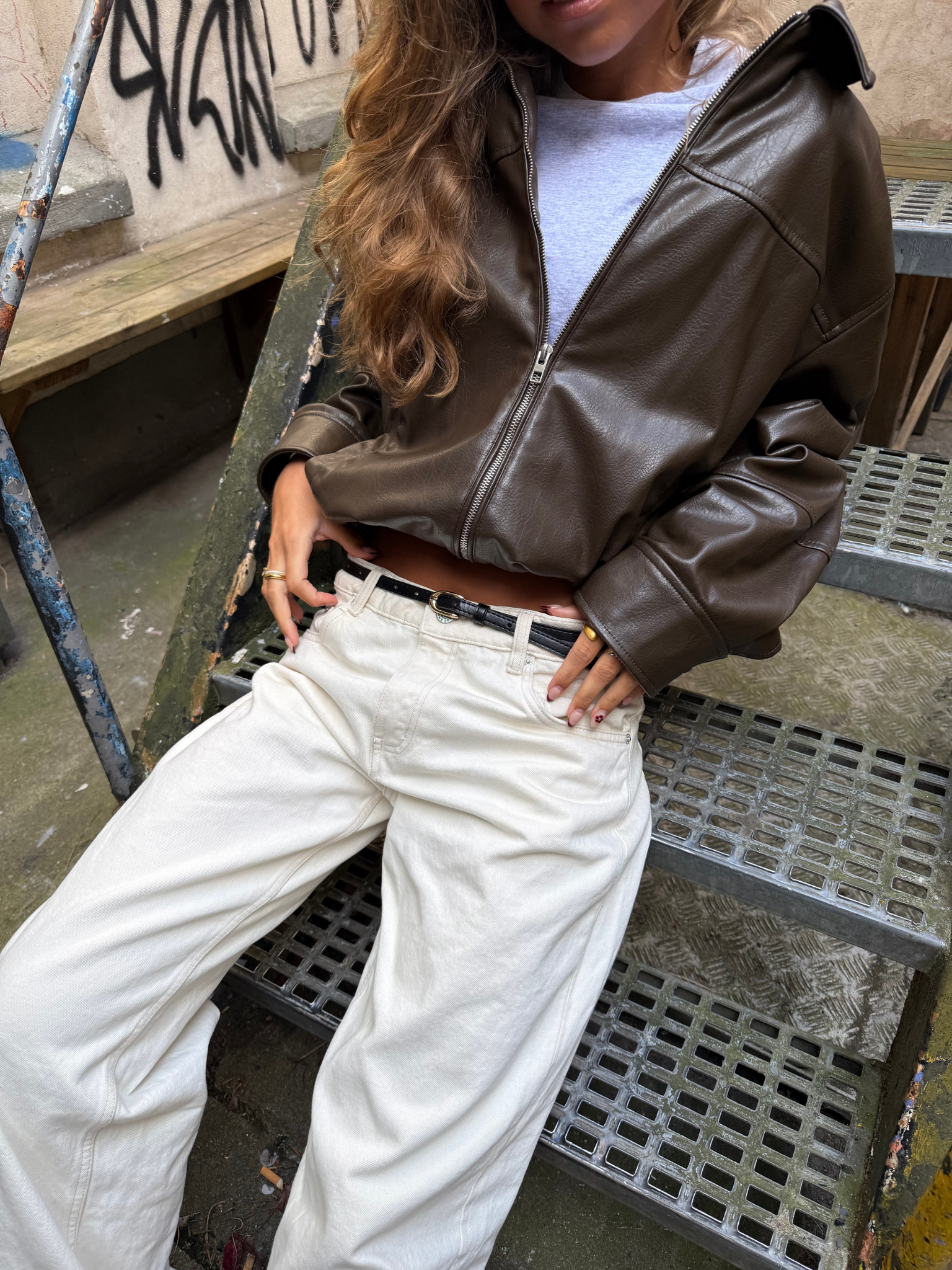 ESTHER JEANS - BÍLÁ