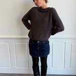 ESTHER Denim mini sukně - tmavě modrá