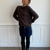 ESTHER Denim mini sukně - tmavě modrá