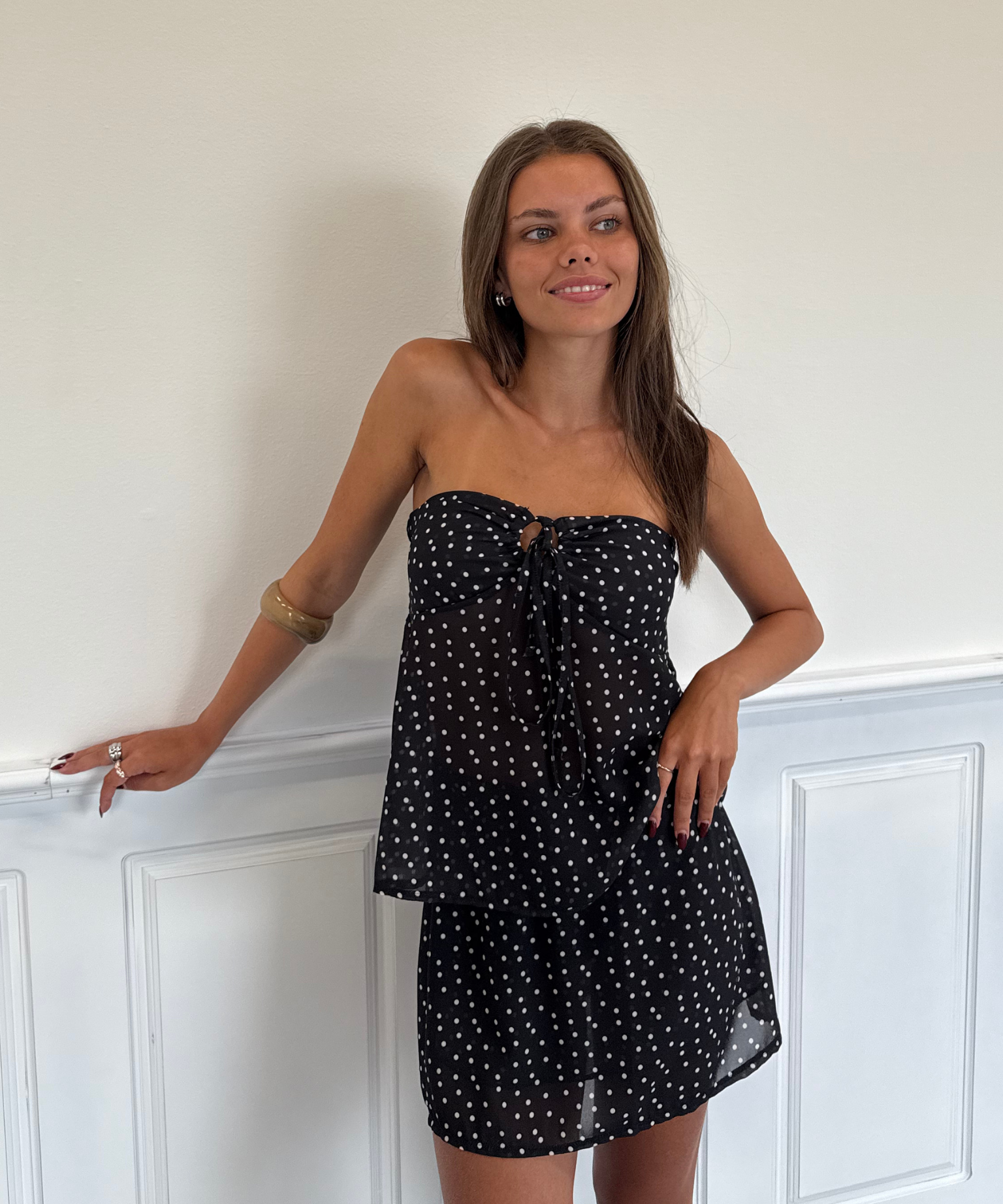 DONNA MINI sukně - Černé puntíky