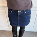 ESTHER Denim mini sukně - tmavě modrá
