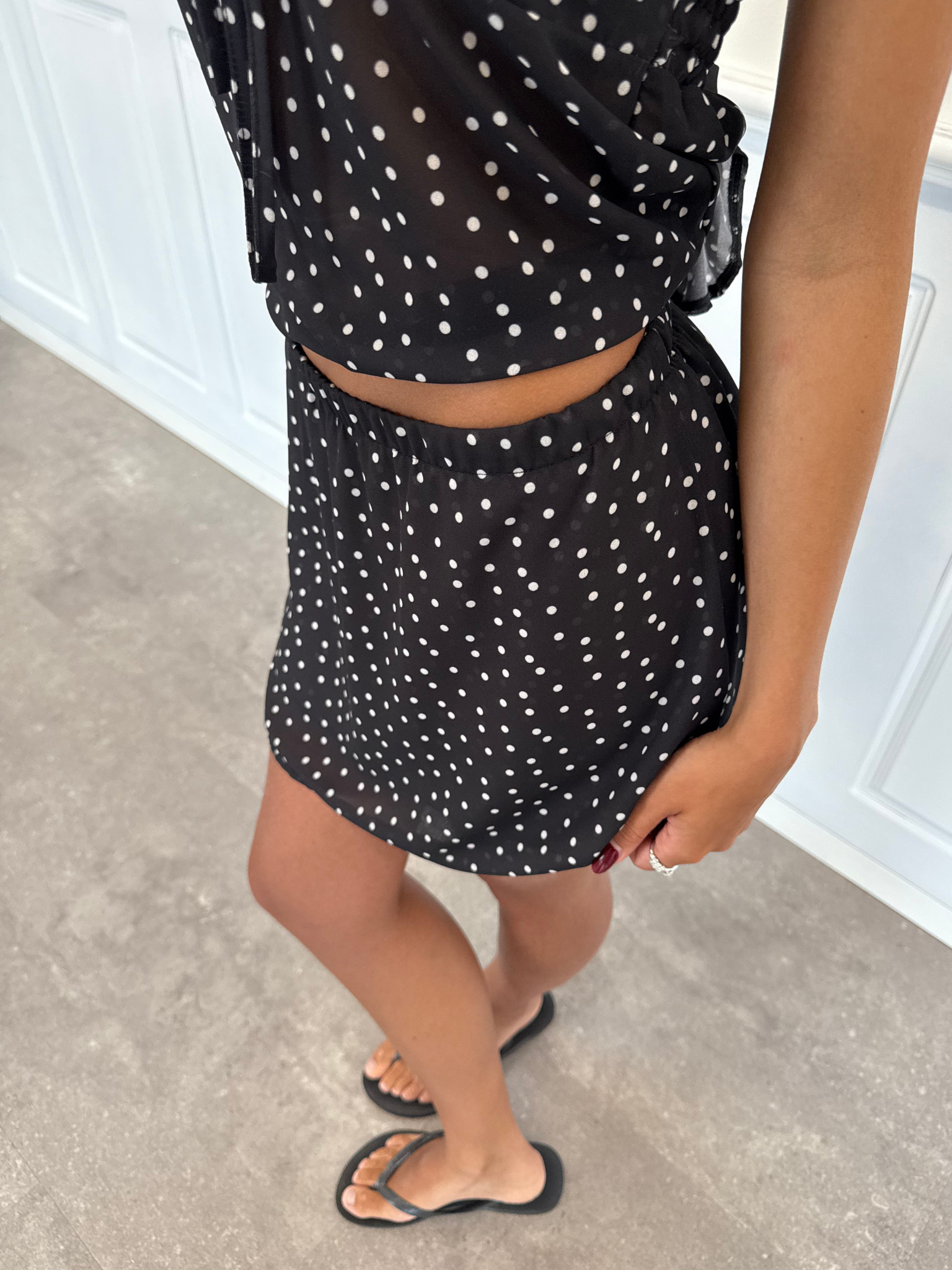 DONNA MINI sukně - Černé puntíky