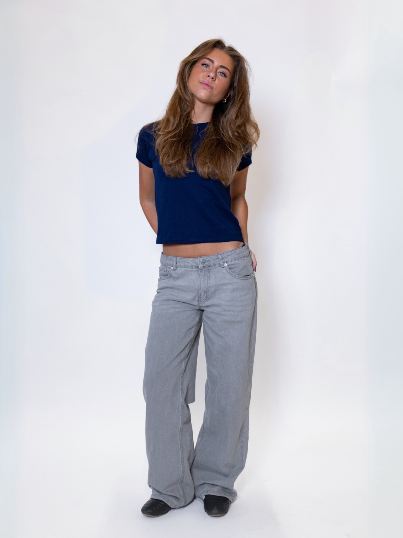 ESTHER JEANS - SVĚTLE ŠEDÉ