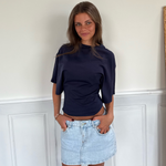 MINI sukně ESTHER DENIM - světle modrá