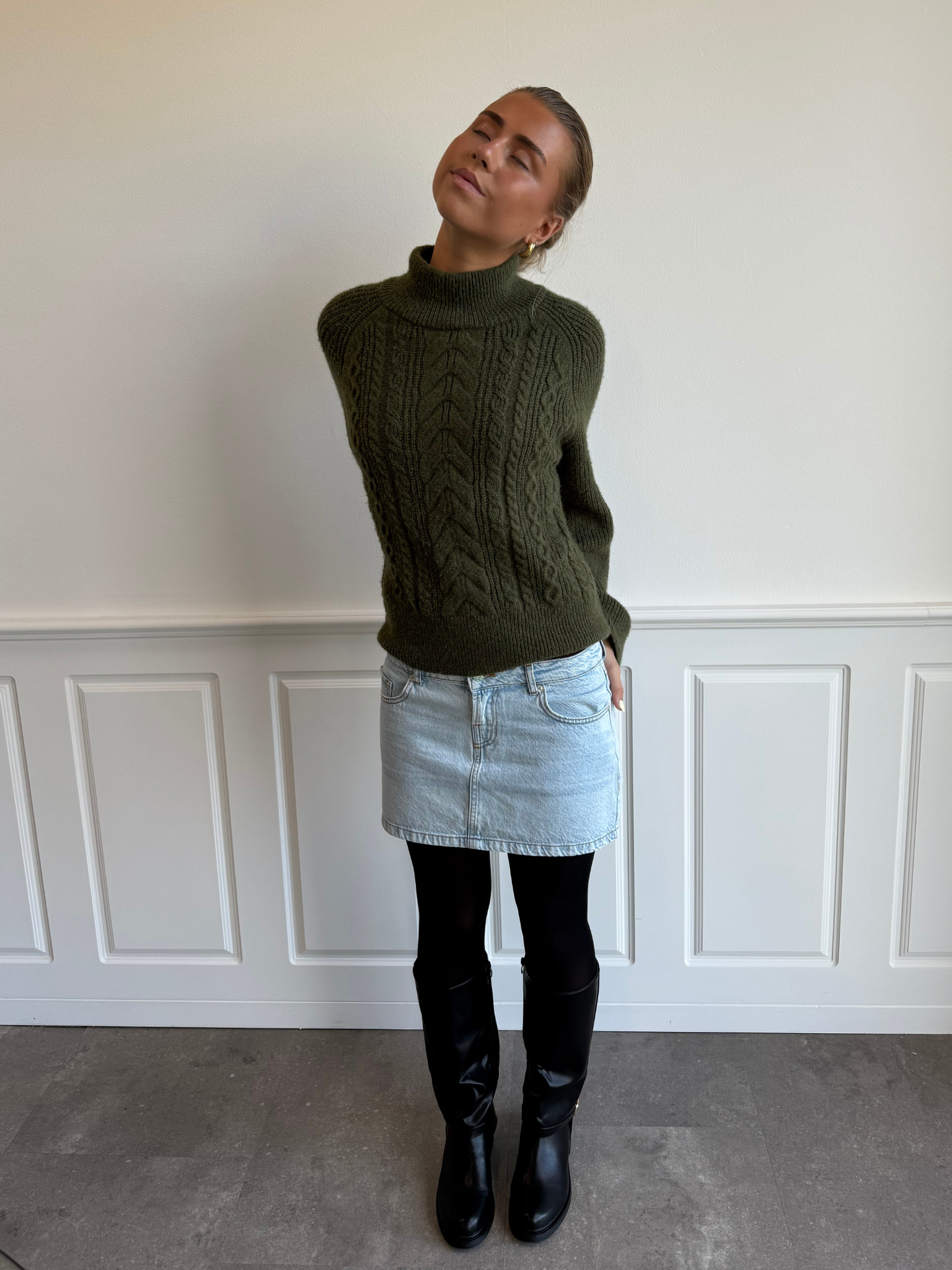 MINI sukně ESTHER DENIM - světle modrá