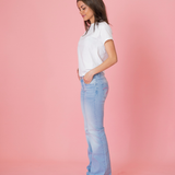 ERIKA Nízké rozšířené džíny - světle modrá