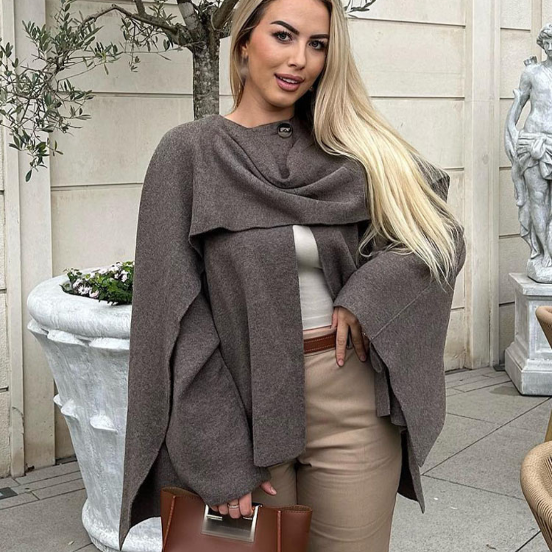 Harper | Oversized zavinovací plášť Jas s elegantním překrytím