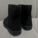 Malou bavlněné zimní boty - černé (matné)
