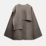 Harper | Oversized zavinovací plášť Jas s elegantním překrytím