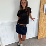 ESTHER Denim mini sukně - tmavě modrá