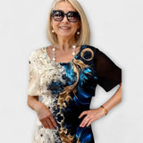 Barbara - Letní květinová krajka šaty