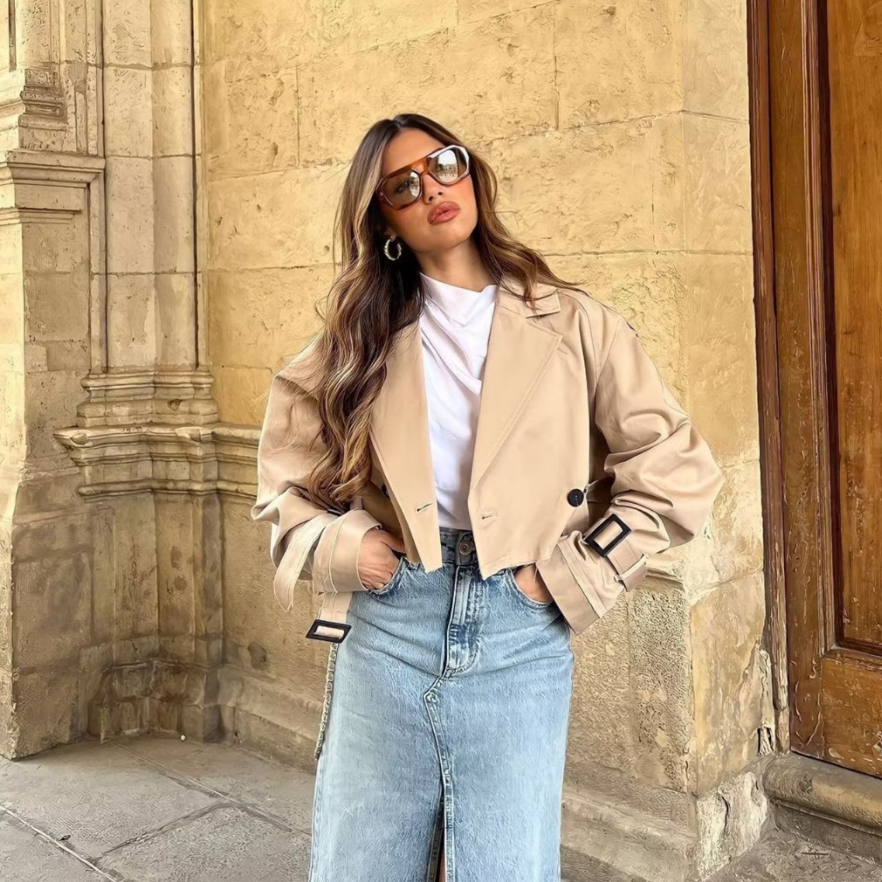 City Chic | Bunda oděvních plášť