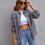 Urban Rebel | Bunda s vintage praním a surovým lemem