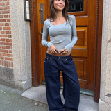 ESTHER DŽÍNY - TMAVĚ MODRÉ (RAW DENIM)