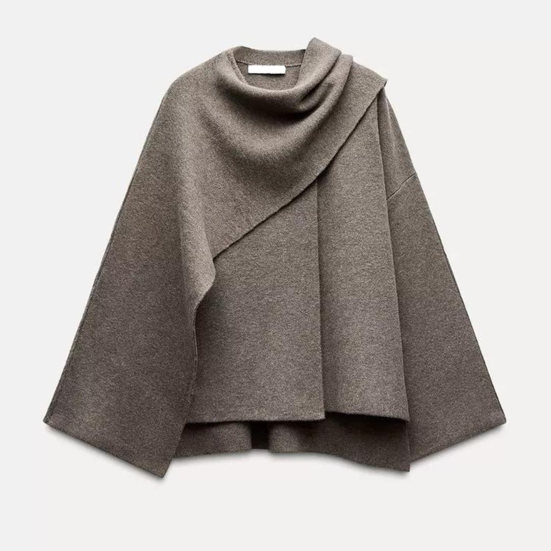 Harper | Oversized zavinovací plášť Jas s elegantním překrytím