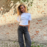 ALMA JEANS - TMAVĚ ŠEDÉ (STŘEDNÍ PAS)