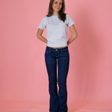 Džíny HANNAH Ultra Low Bootcut - Tmavě modrá