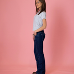 Džíny HANNAH Ultra Low Bootcut - Tmavě modrá