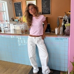 ESTHER JEANS - BÍLÉ