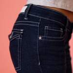 Džíny HANNAH Ultra Low Bootcut - Tmavě modrá