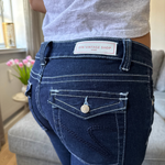 Džíny HANNAH Ultra Low Bootcut - Tmavě modrá