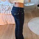 Džíny HANNAH Ultra Low Bootcut - Tmavě modrá