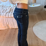 Džíny HANNAH Ultra Low Bootcut - Tmavě modrá