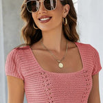 Crop s krajkovým zapínáním s vyšíváním Miami Nights | 8 barev | Poundton