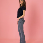 HANNAH Ultra Low Bootcut Džíny - Tmavě šedé