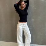 ESTHER JEANS - BÍLÁ