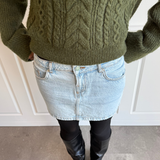 MINI sukně ESTHER DENIM - světle modrá