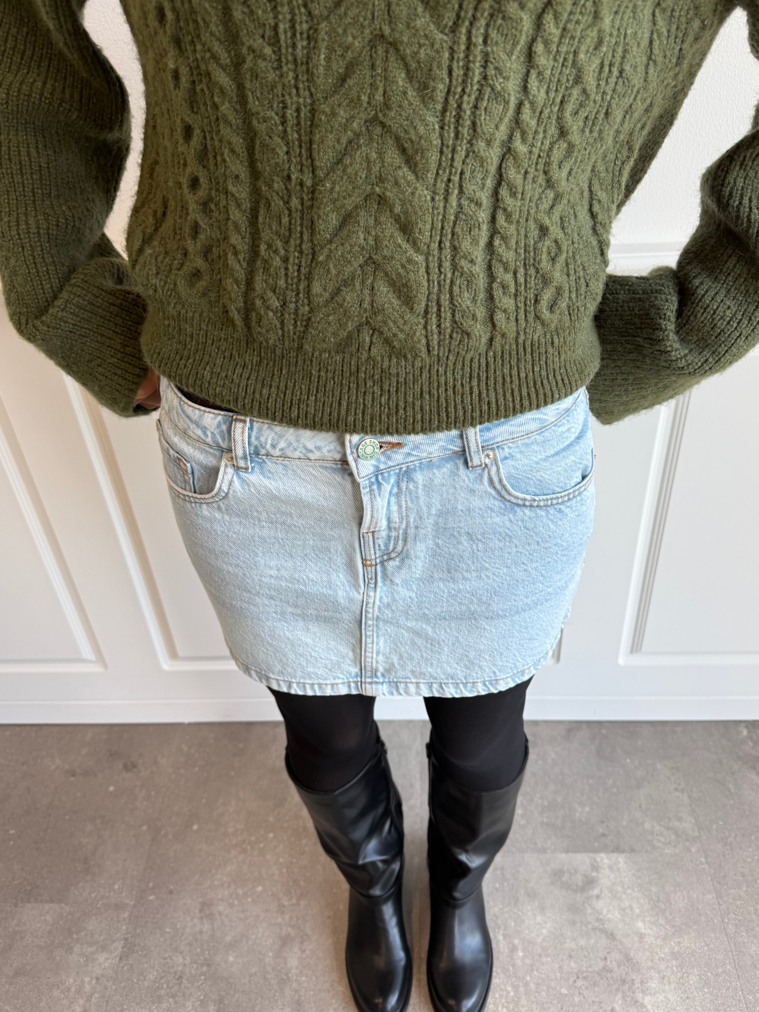 MINI sukně ESTHER DENIM - světle modrá