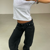 ESTHER JEANS - ČERNÉ
