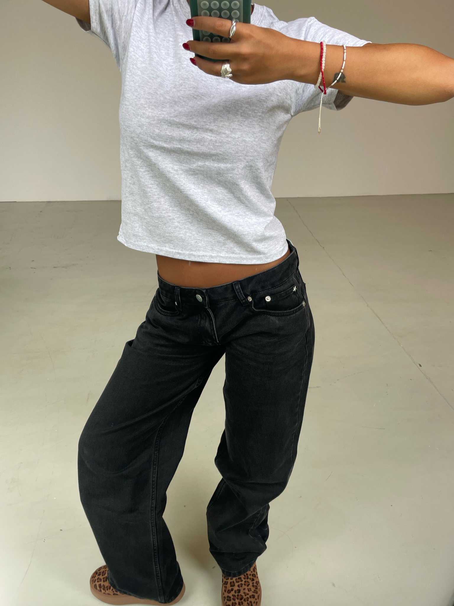 ESTHER JEANS - ČERNÉ