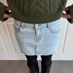 MINI sukně ESTHER DENIM - světle modrá