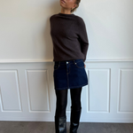 ESTHER Denim mini sukně - tmavě modrá
