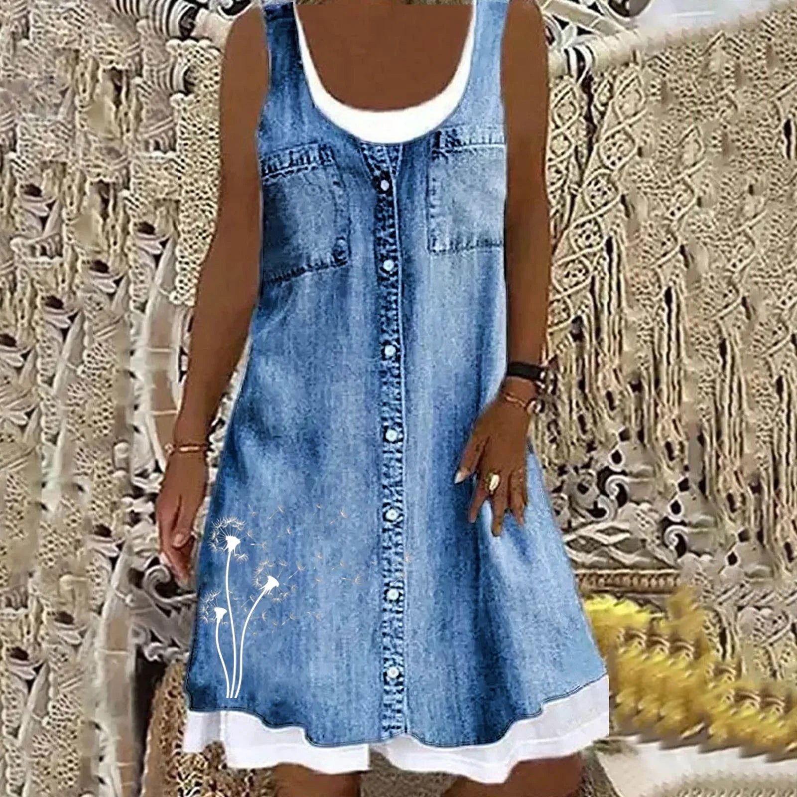 Neve™ - Elegantní denimpové šaty