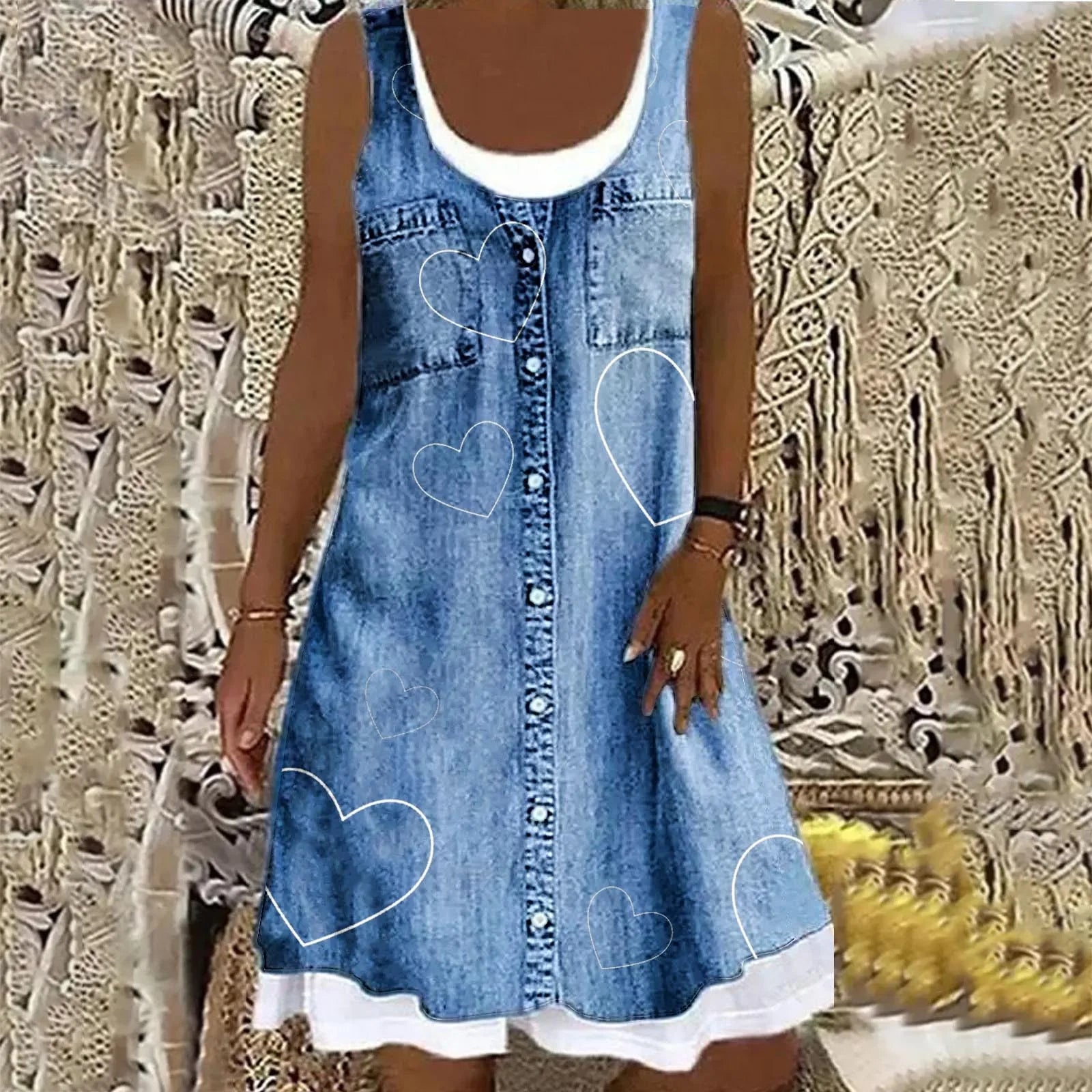 Neve™ - Elegantní denimpové šaty
