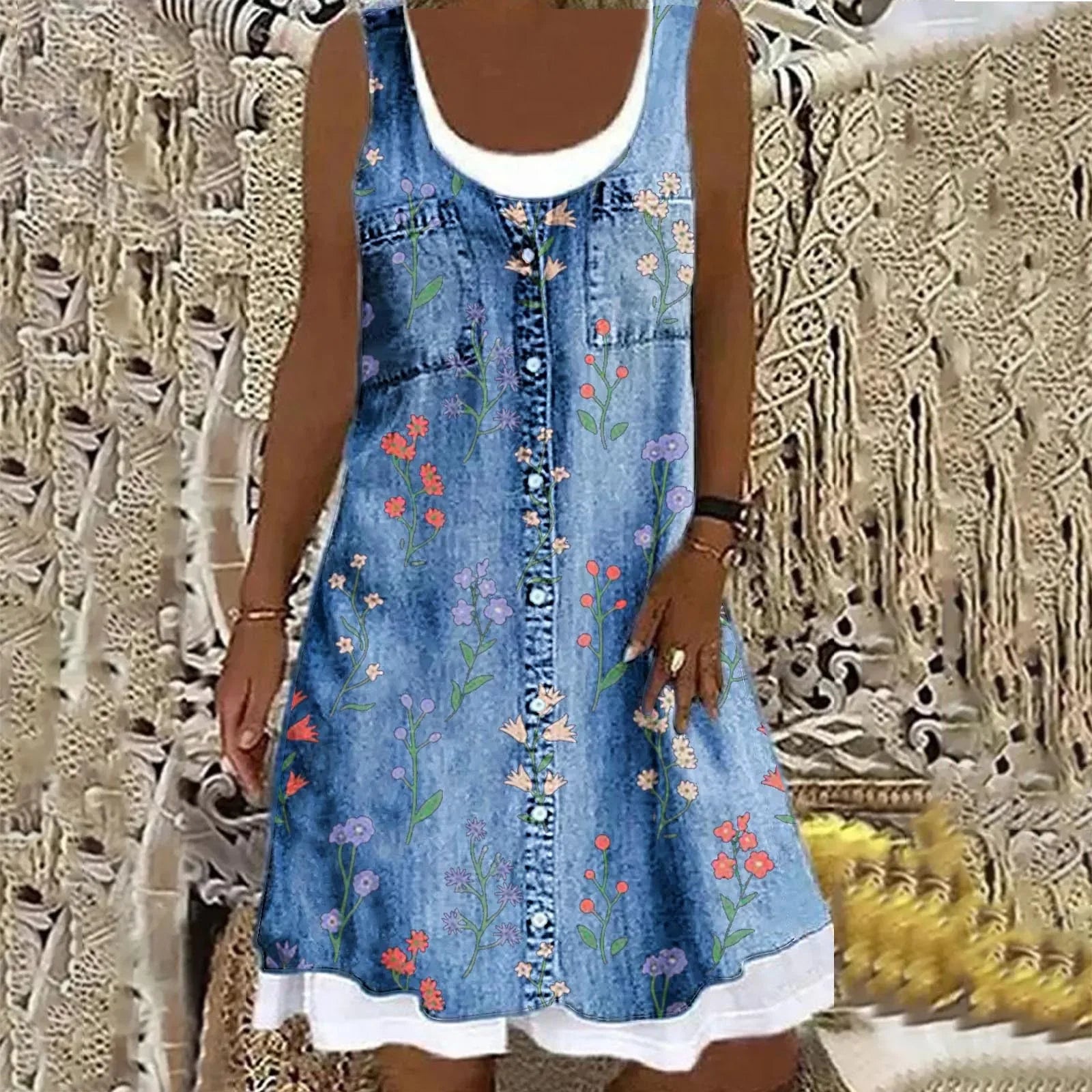 Neve™ - Elegantní denimpové šaty