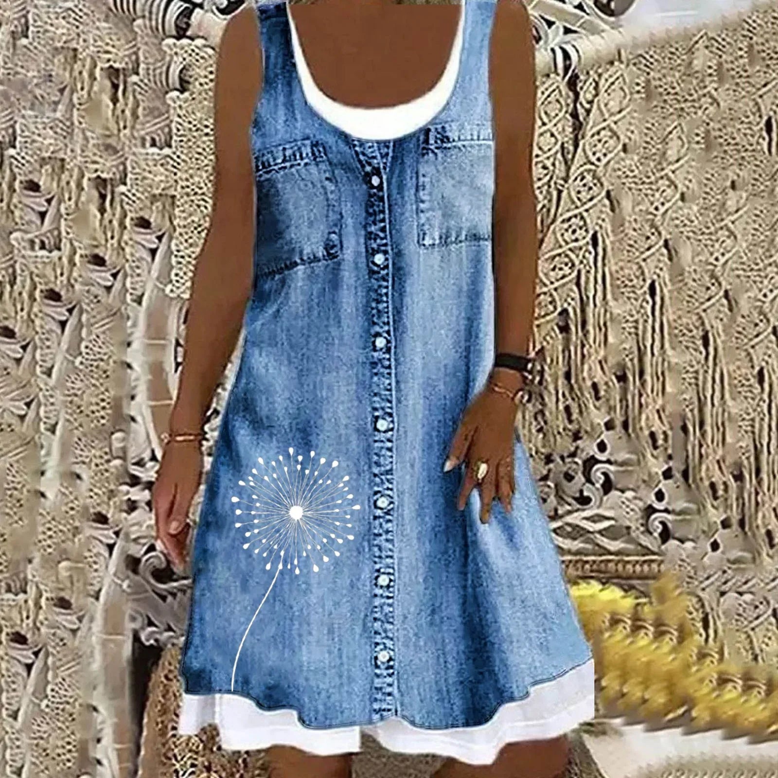 Neve™ - Elegantní denimpové šaty