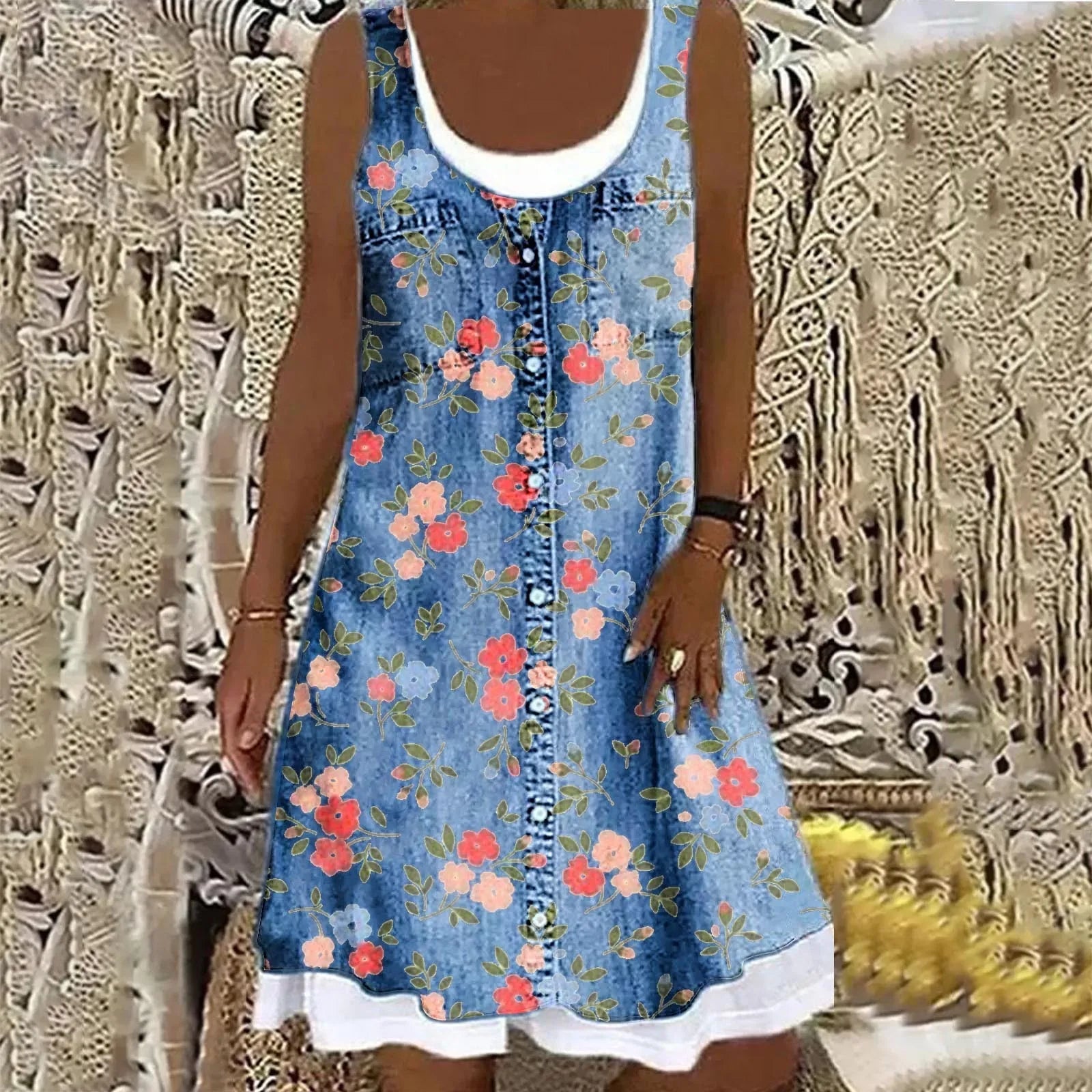 Neve™ - Elegantní denimpové šaty