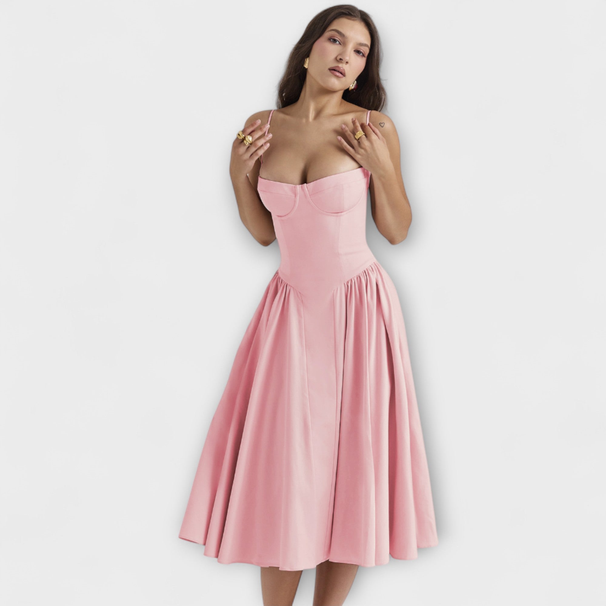 Rosalie - Vylepšené bezrukávové korsetové šaty