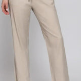 Kalhoty Mira Cotton Twill Blend na každý den - Taupe
